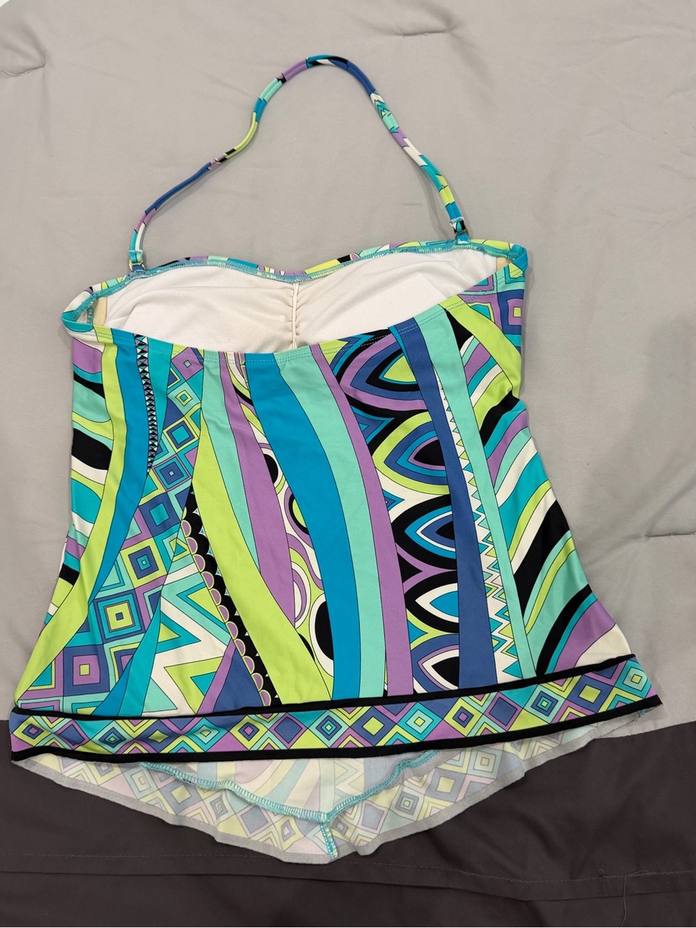 ☀️ Apt. 9 - Multicolor Geometric Print Women’s Tankini Top - Picture 2 of 7